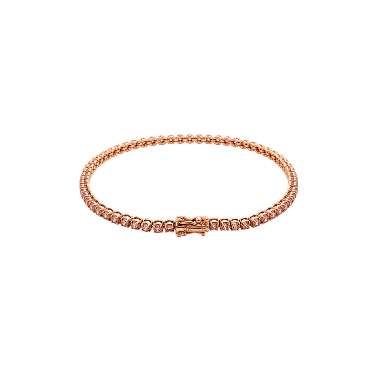Pulsera tenis diamante rosa
