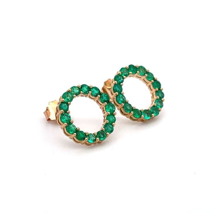 Topo circular esmeraldas 1,65 cts