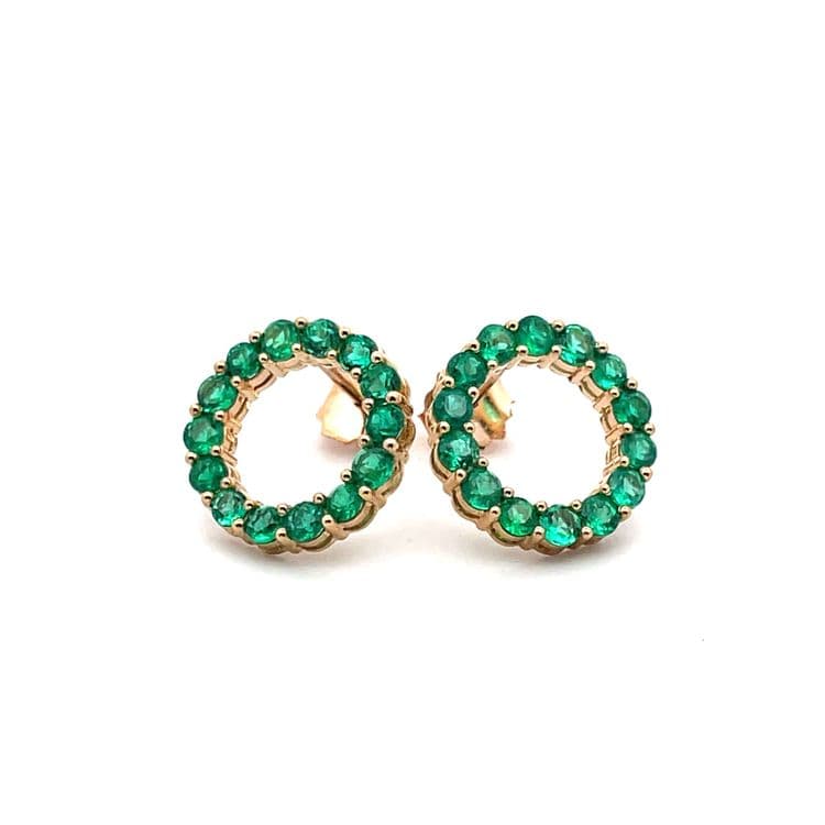 Topo circular esmeraldas 1,65 cts