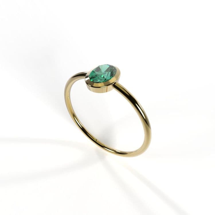 Anillo solitario boho 0,24 cts