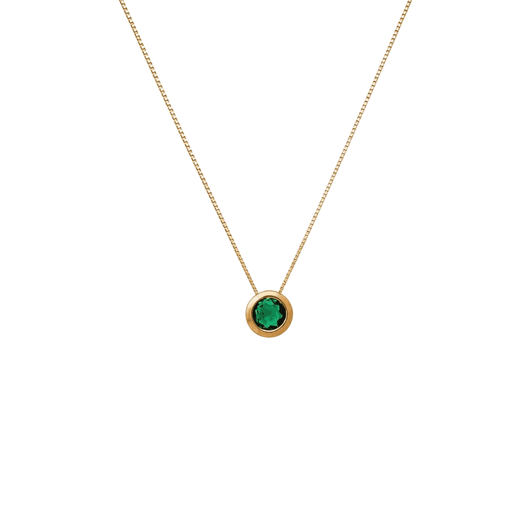 Collar dije esmeralda 0,25 cts al bisel