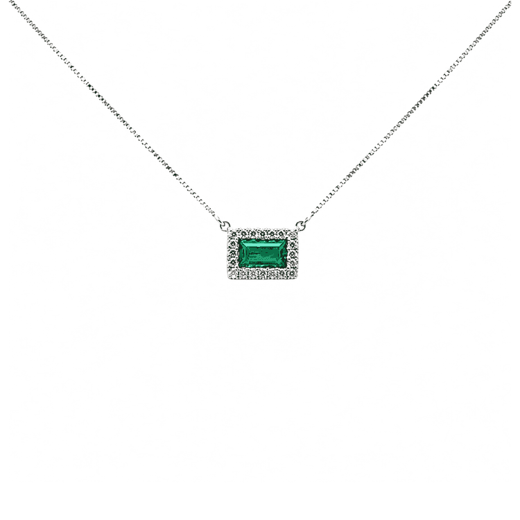 Collar dije cluster esmeralda 0,25 cts
