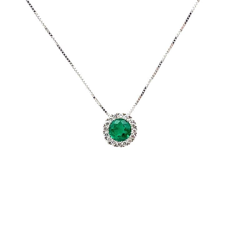 Collar dije capri esmeralda 0,50 cts
