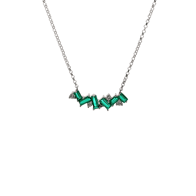 Collar mosaico esmeraldas 0,69 cts