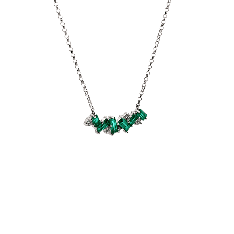 Collar mosaico esmeraldas 0,69 cts