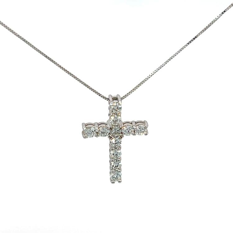 Dije cruz 11 diamantes 0,48cts