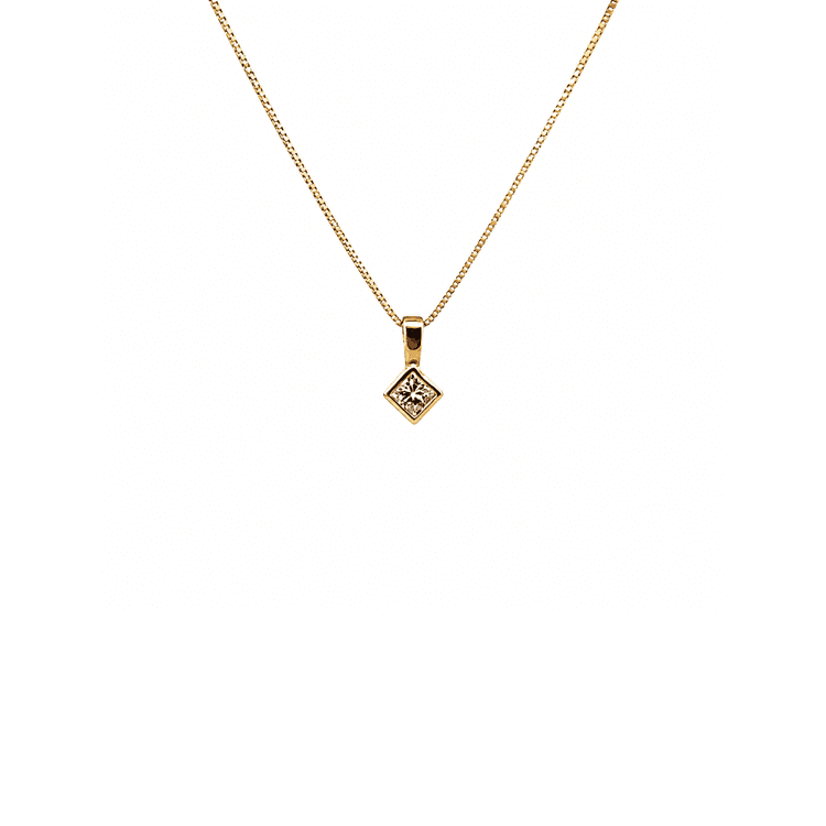 Dije diamante al bisel
