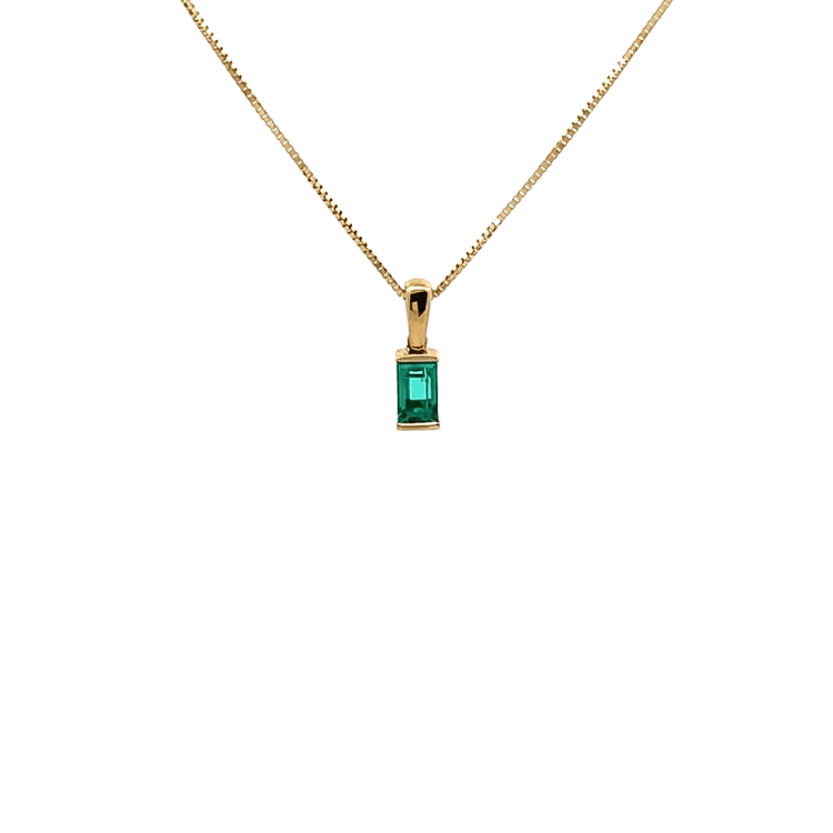 Dije medio bisel esmeralda 0,4 cts