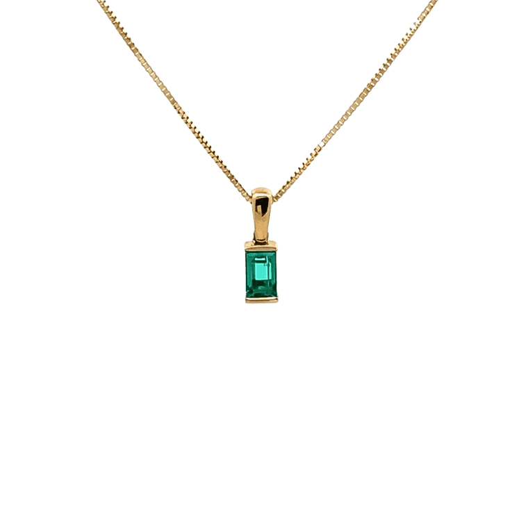 Dije medio bisel esmeralda 0,4 cts