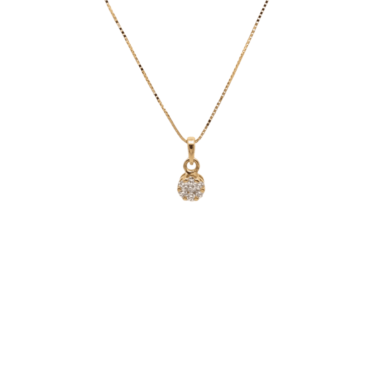 Dije flor diamantes 0,09 cts