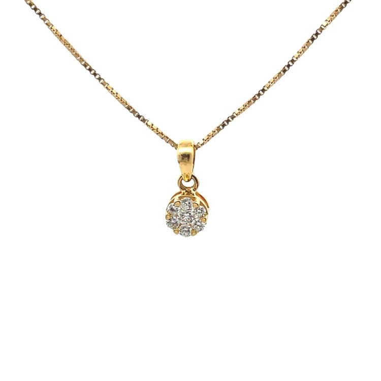 Dije flor diamantes 0,14 cts