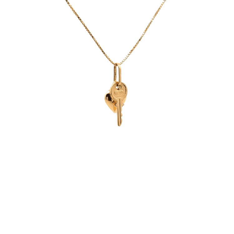 Dije diseño llave y corazón