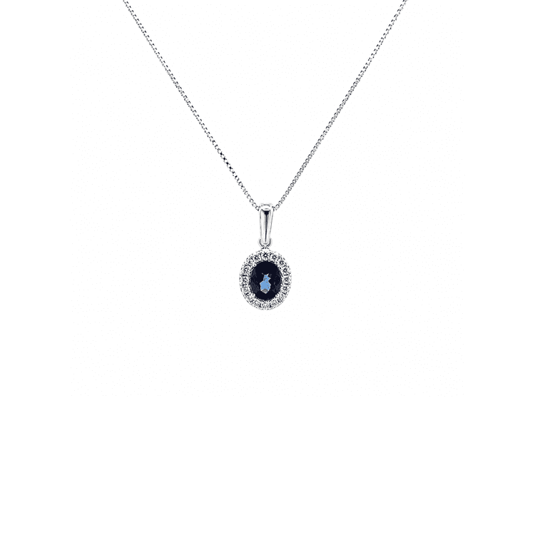 Dije clúster zafiro 0,50 cts