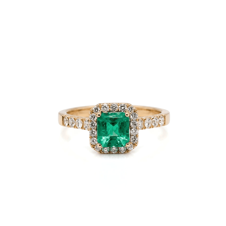 Anillo halo london 4 uñas 0,56 cts al frances