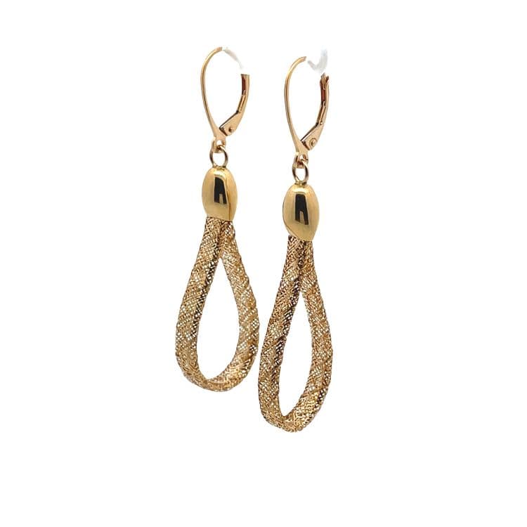 Aretes tejido cordon