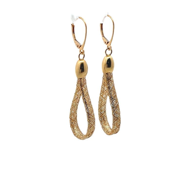 Aretes tejido cordon