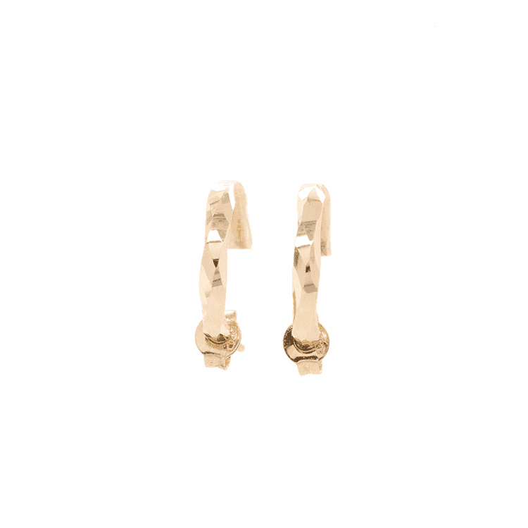 Candongas faceteadas 15mm