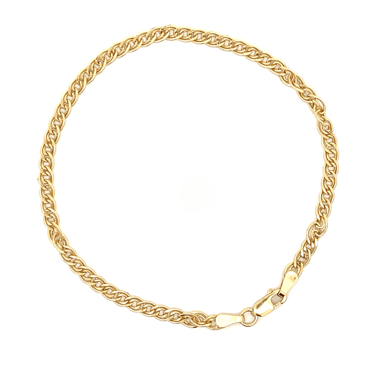 Pulsera cubana doble 19 cm