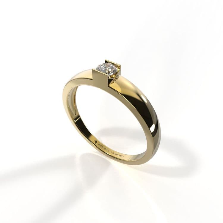 Anillo solitario georgia 0,15 cts