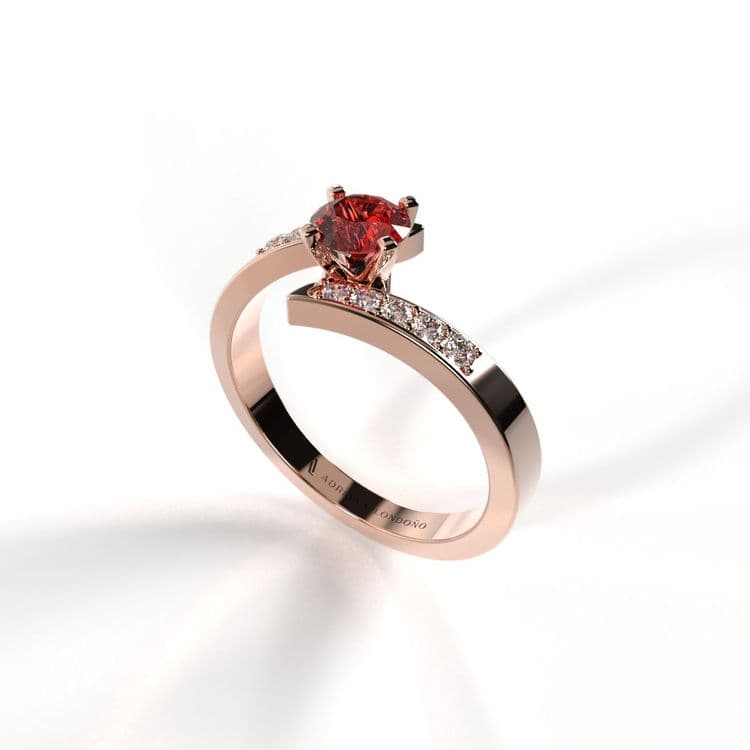 Anillo toledo 0,25 cts a la banda