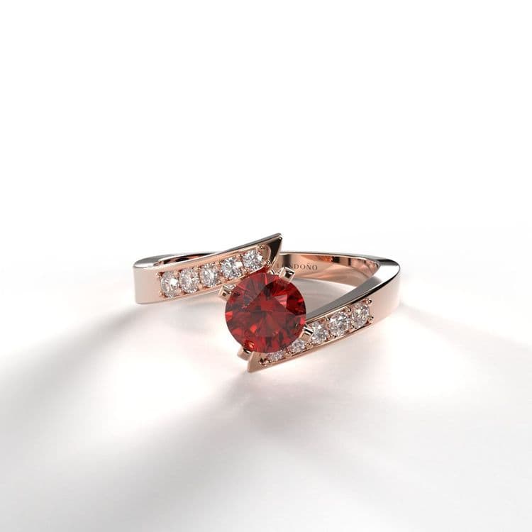 Anillo toledo 0,25 cts a la banda