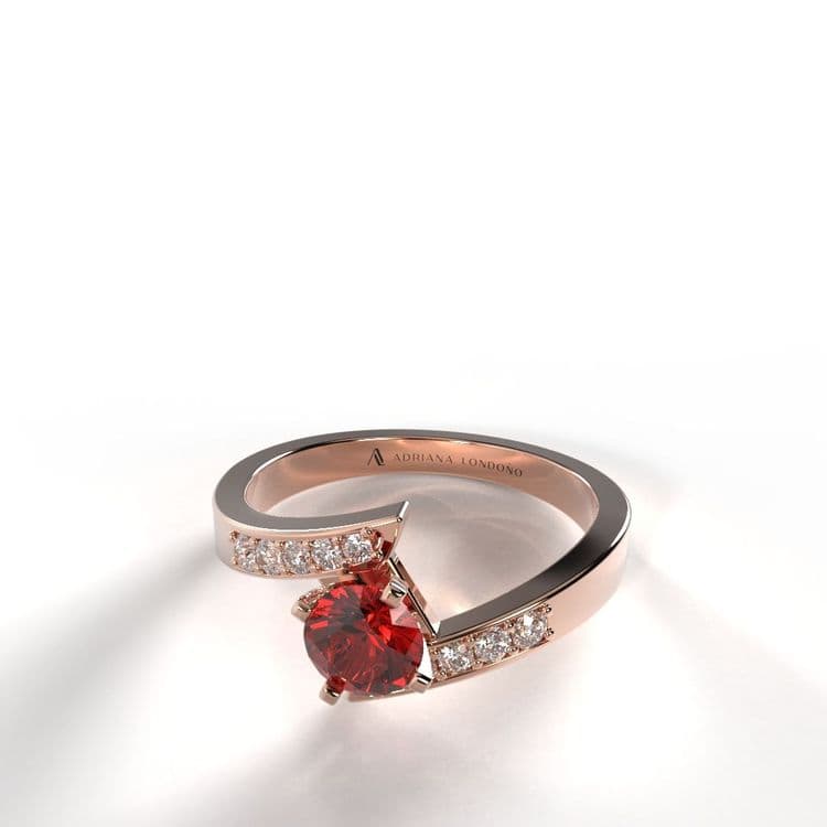 Anillo toledo 0,25 cts a la banda