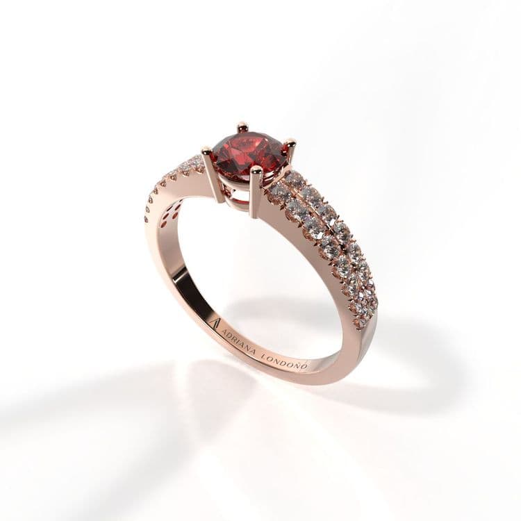 Anillo bahamas 0,30 cts al frances