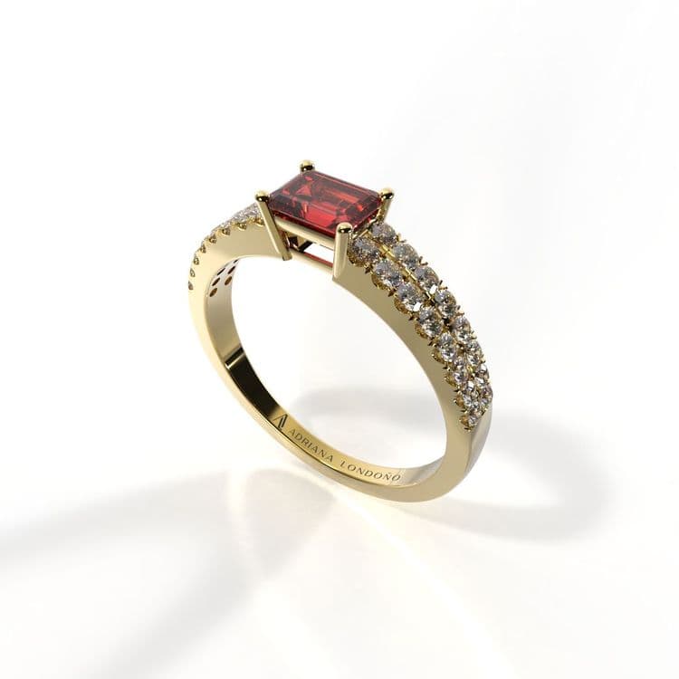 Anillo bahamas 0,30 cts al frances