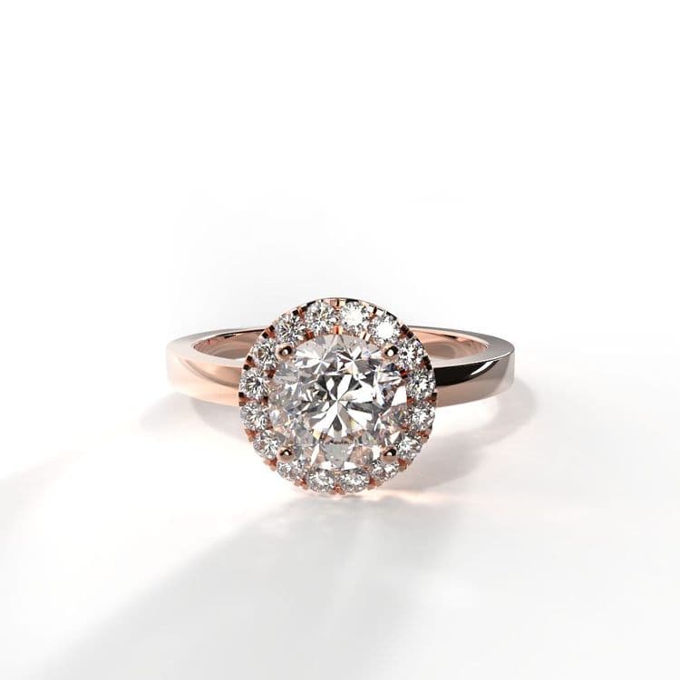 Anillo halo luxemburgo 0,60 cts 