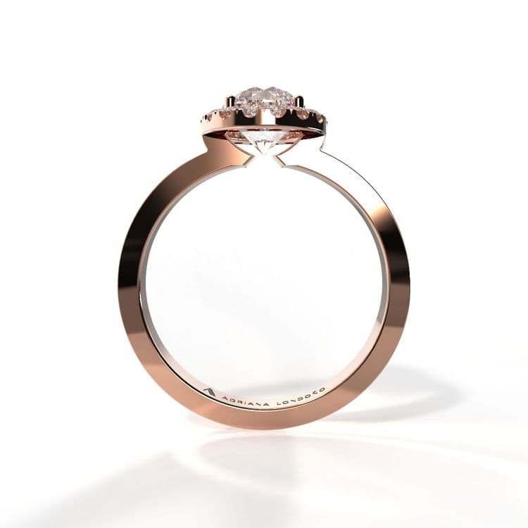 Anillo halo luxemburgo 0,60 cts 