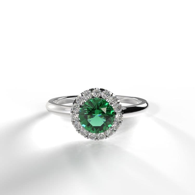 Anillo halo capri 0,50 cts