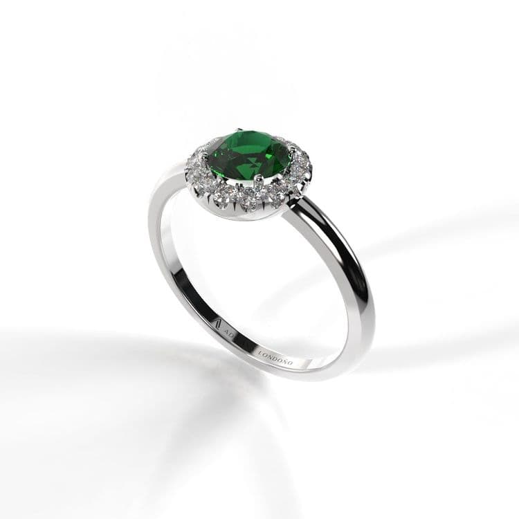 Anillo halo capri 0,50 cts