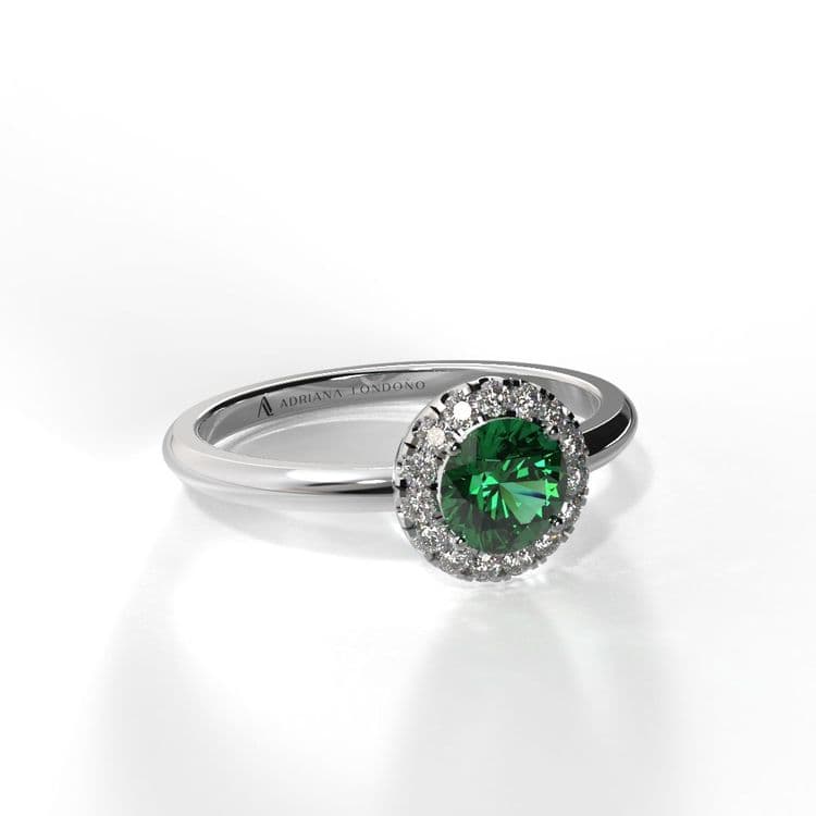 Anillo halo capri 0,50 cts