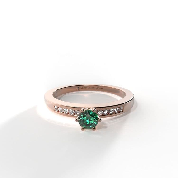 Anillo irlanda 0,15 cts al carre