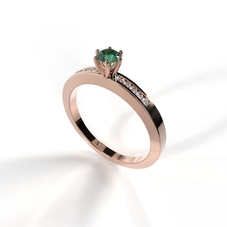 Anillo irlanda 0,15 cts al carre