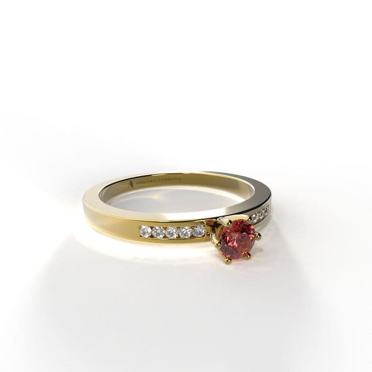 Anillo irlanda 0,15 cts al carre