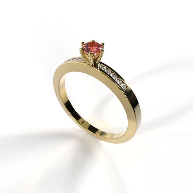 Anillo irlanda 0,15 cts al carre