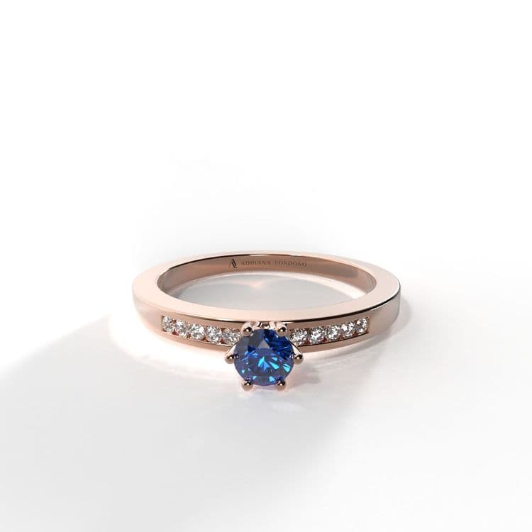 Anillo irlanda 0,15 cts al carre