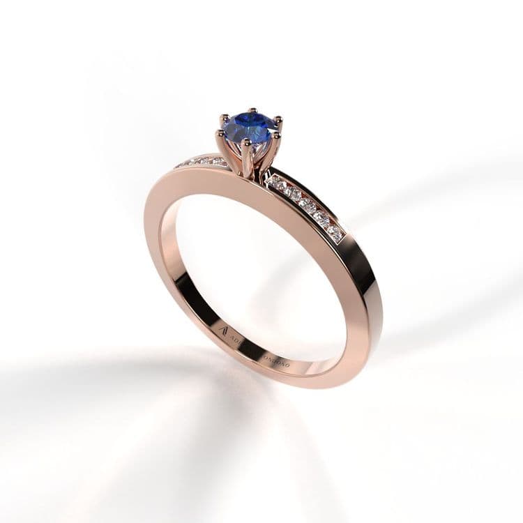 Anillo irlanda 0,15 cts al carre