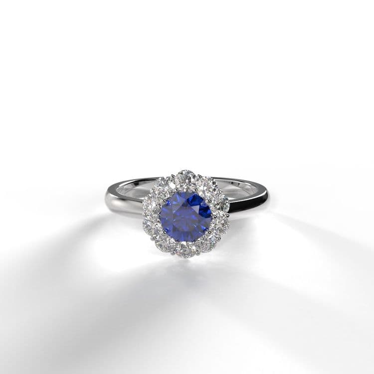 Anillo halo marquesa 0,40 cts