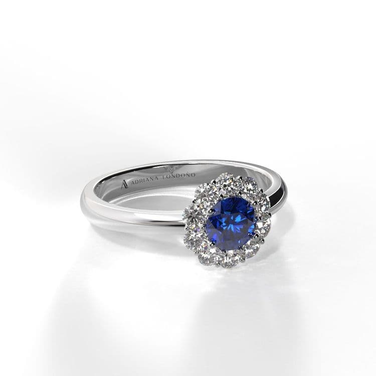 Anillo halo marquesa 0,40 cts