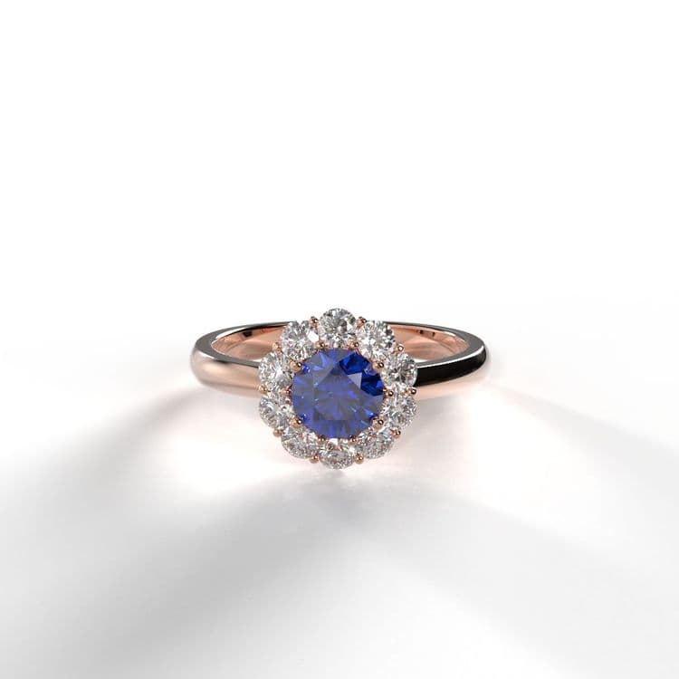 Anillo halo marquesa 0,40 cts