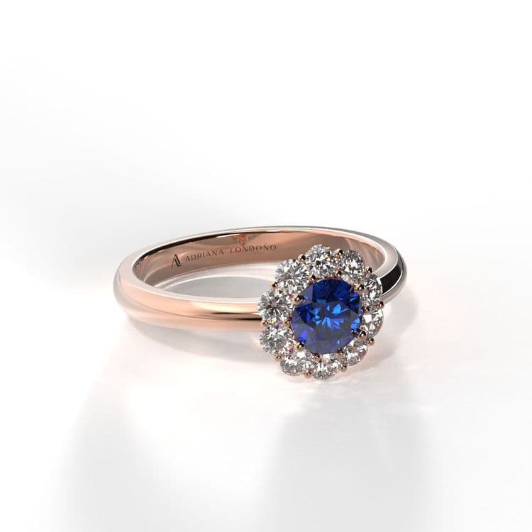 Anillo halo marquesa 0,40 cts