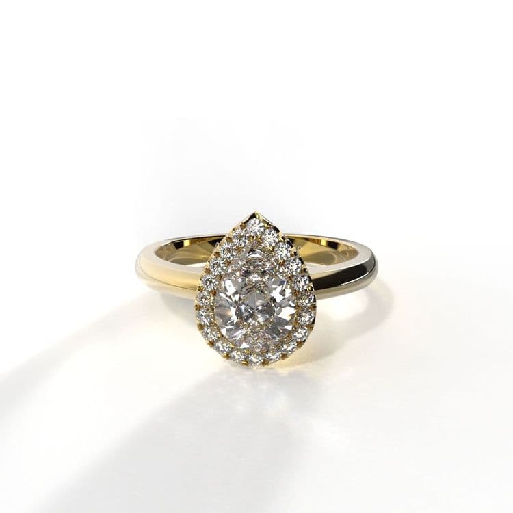 Anillo halo boston 0,60 cts