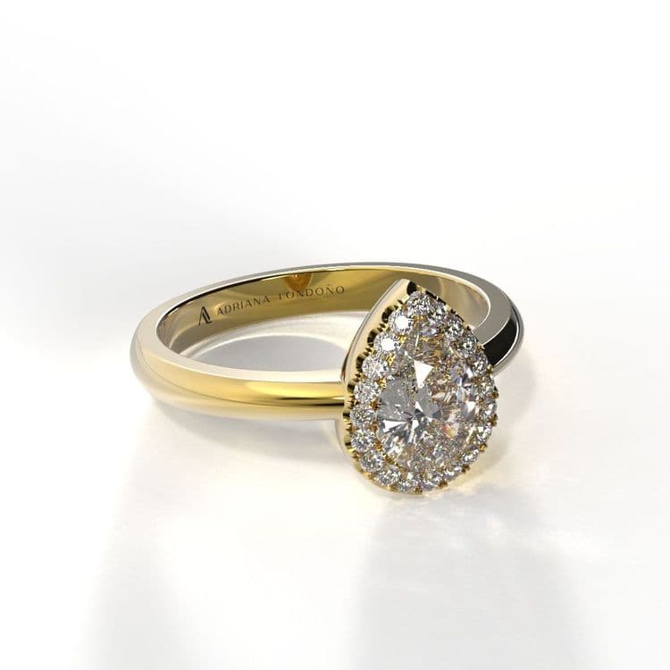 Anillo halo boston 0,60 cts