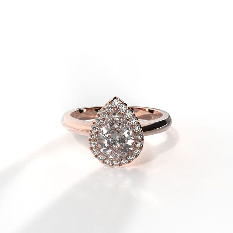 Anillo halo boston 0,60 cts