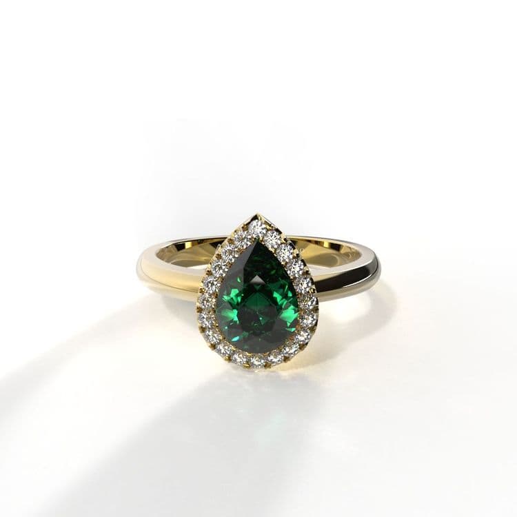 Anillo halo boston 0,60 cts