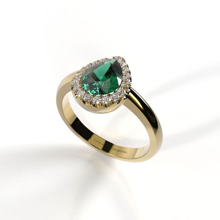 Anillo halo boston 0,60 cts