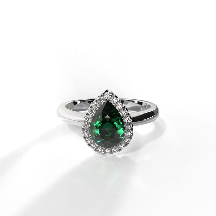 Anillo halo boston 0,60 cts