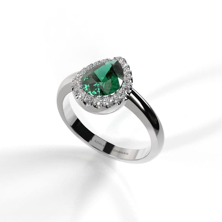 Anillo halo boston 0,60 cts